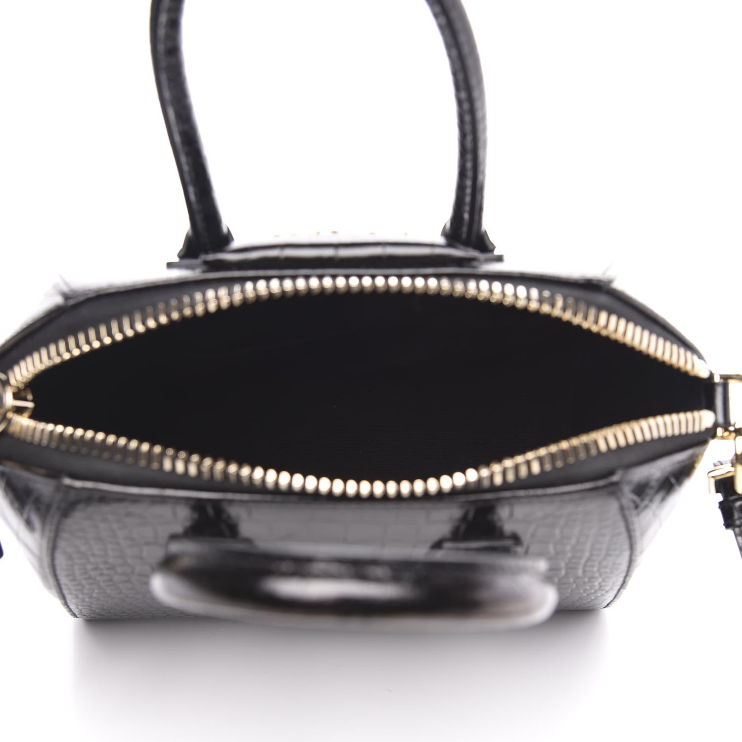 Givenchy Calfskin Crocodile Embossed Mini Antigona Black 5 of 10