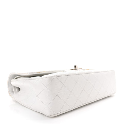 Chanel Caviar Quilted Medium Double Flap White 3 of 9