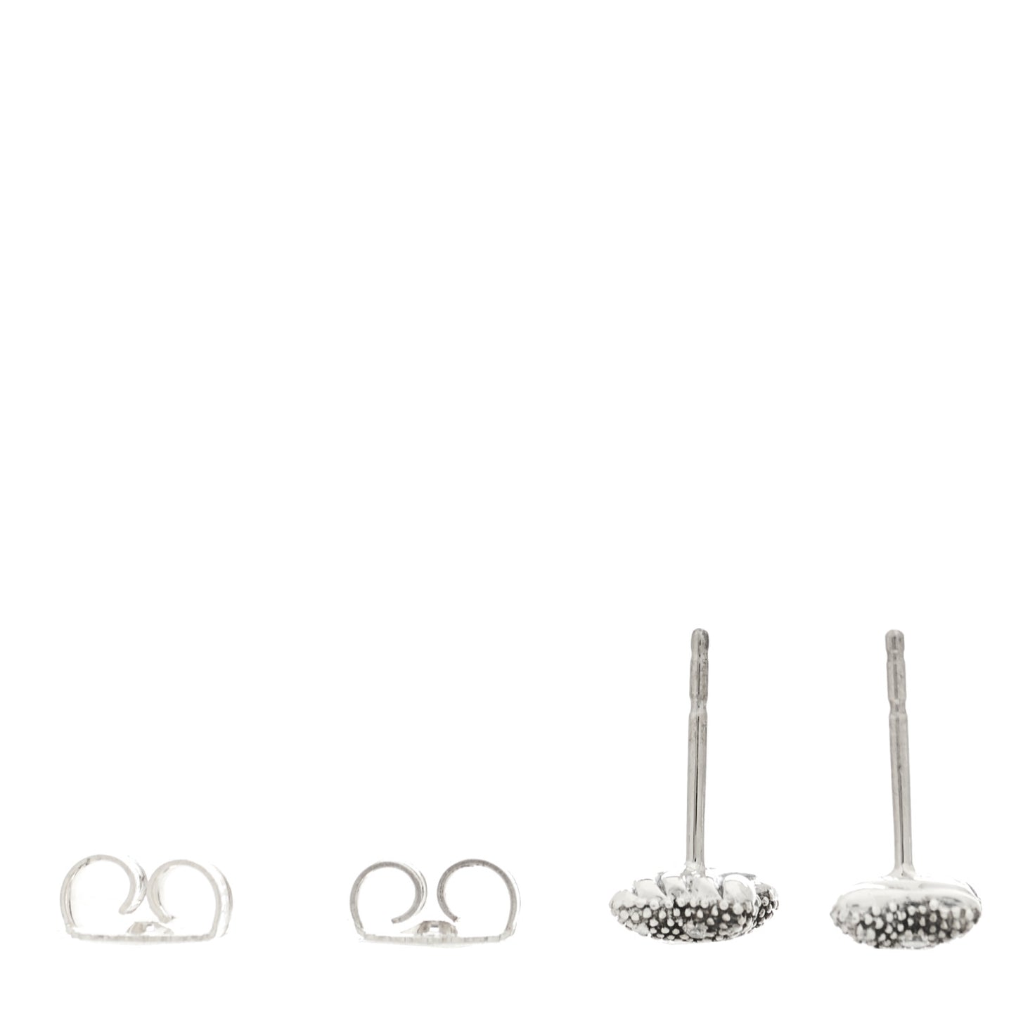 Sterling Silver Diamond Midnight Melange Quatrefoil Earrings