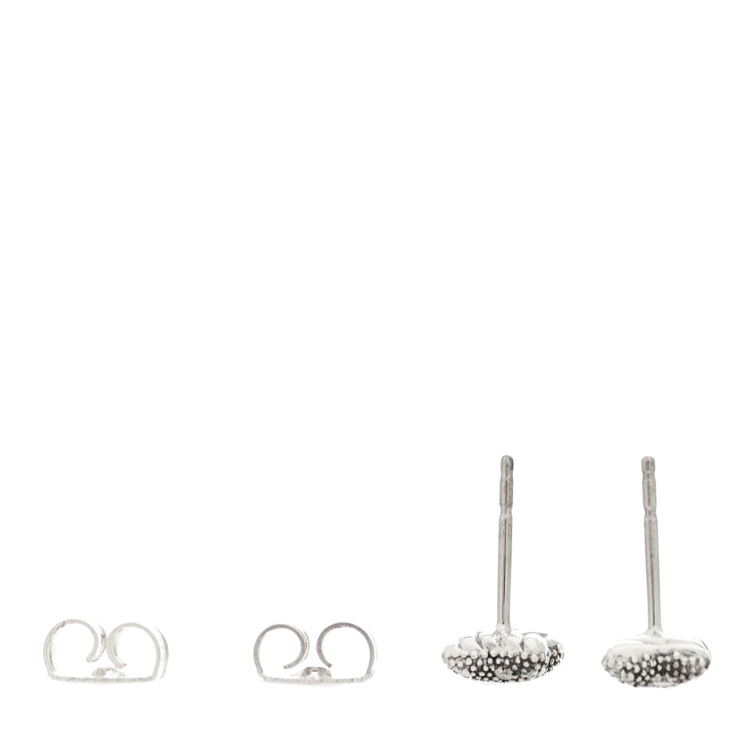 David Yurman Sterling Silver Diamond Midnight Melange Quatrefoil Earrings 3 of 4