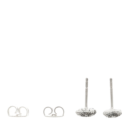 David Yurman Sterling Silver Diamond Midnight Melange Quatrefoil Earrings 3 of 4