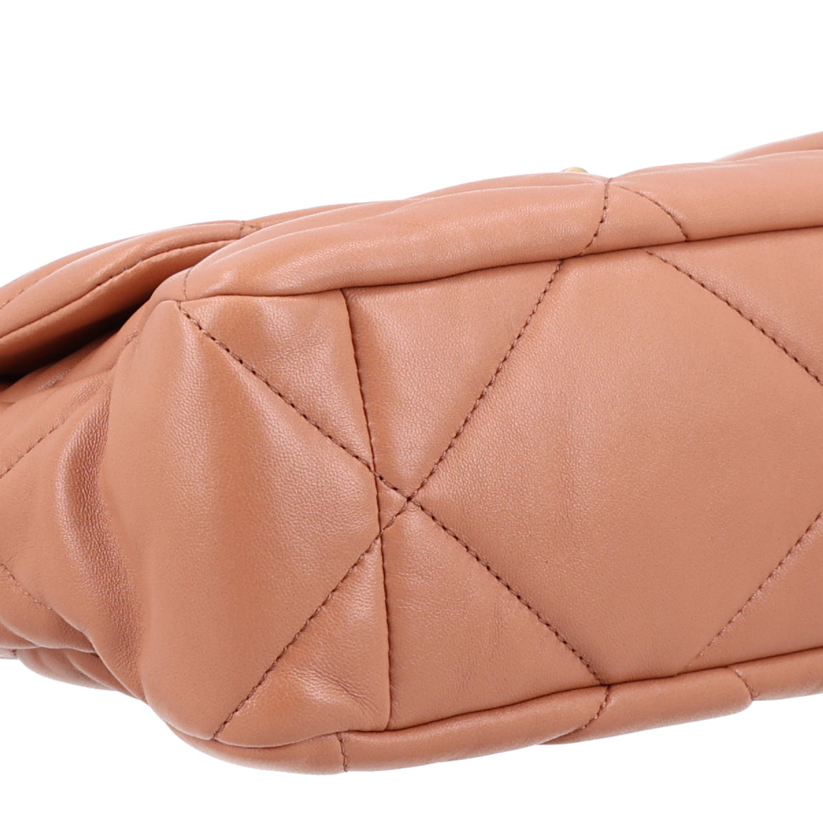 Lambskin Quilted Large Chanel 19 Flap Brown
