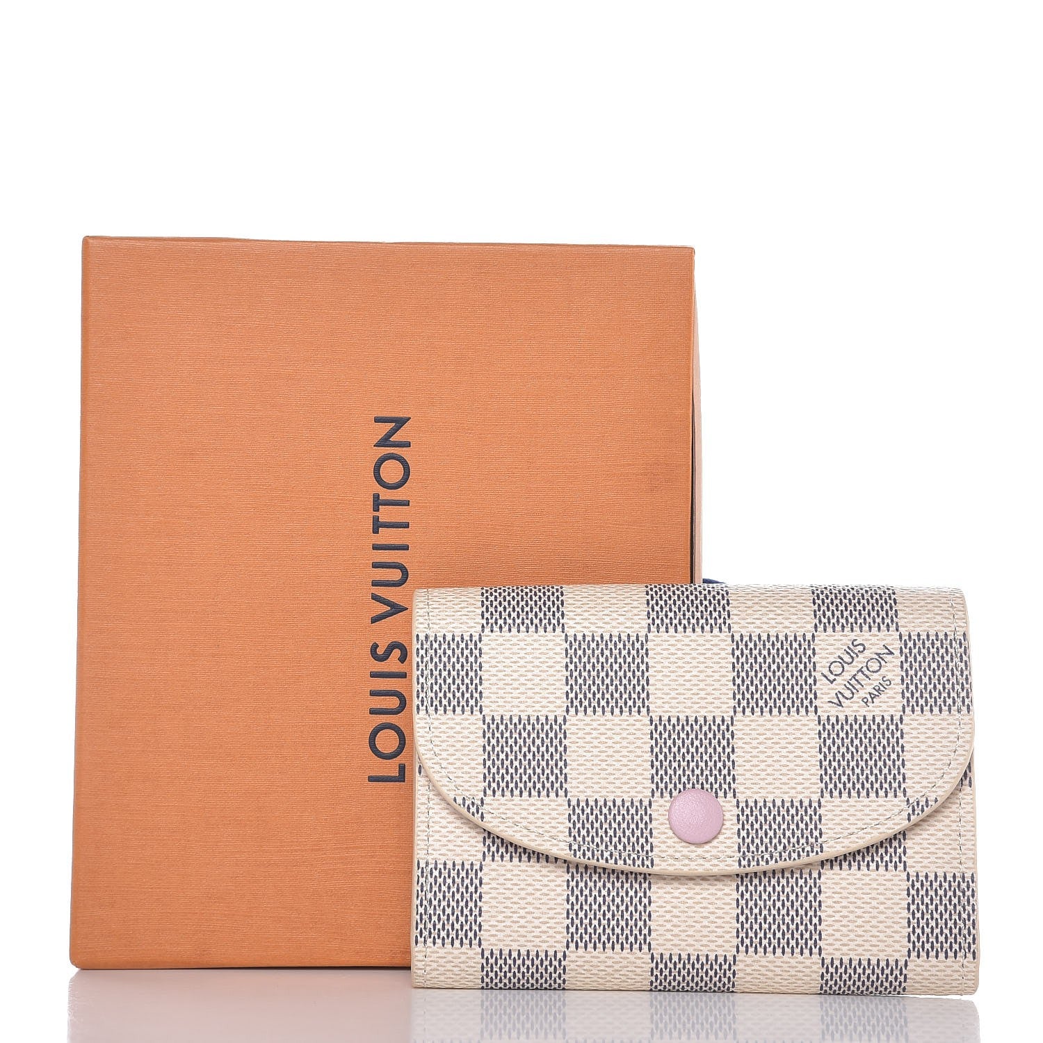 Louis Vuitton Damier Azur Rosalie Coin Purse Rose Ballerine 8 of 8