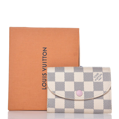 Louis Vuitton Damier Azur Rosalie Coin Purse Rose Ballerine 8 of 8