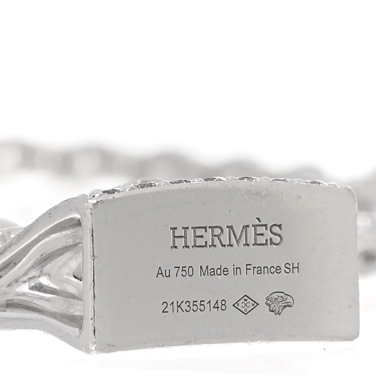 18K White Gold Diamond Kelly Amulettes Bracelet SH