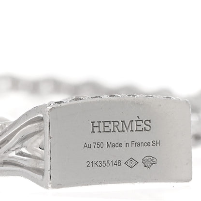 Hermes 18K White Gold Diamond Kelly Amulettes Bracelet SH 3 of 4