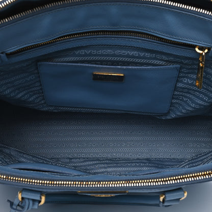 Prada Saffiano Medium Galleria Double Zip Tote Aviazione 3 of 14