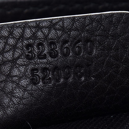 Gucci Pebbled Calfskin Medium Bamboo Shopper Tote Black 7 of 10