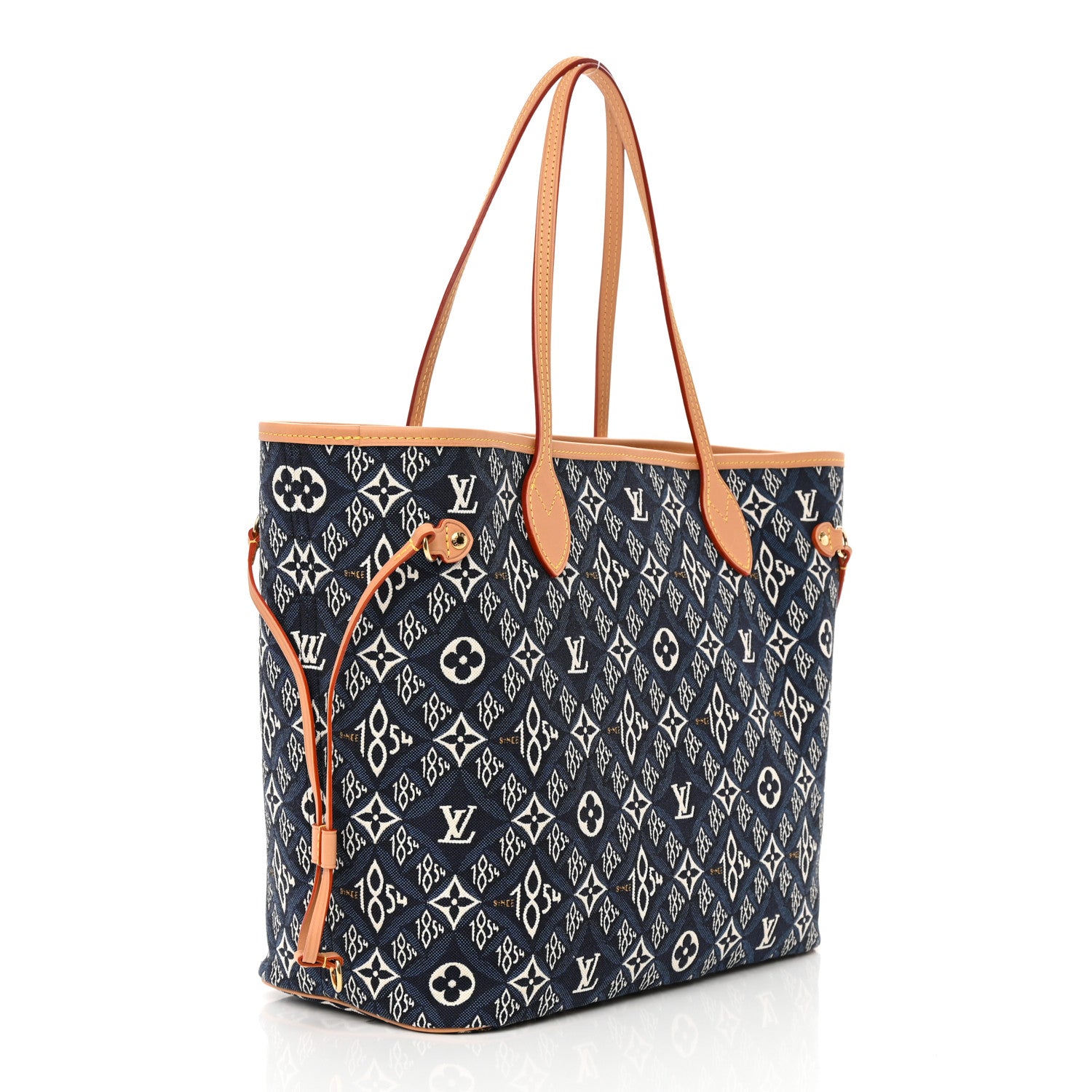 Louis Vuitton Jacquard Since 1854 Neverfull MM Blue 3 of 15