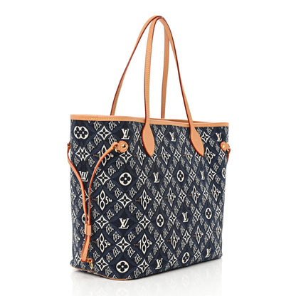 Louis Vuitton Jacquard Since 1854 Neverfull MM Blue 3 of 15