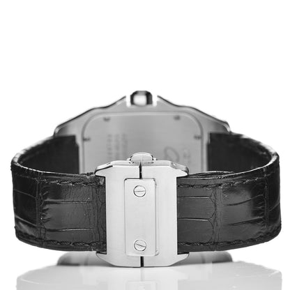 Cartier Stainless Steel Alligator 38mm Santos 100 Automatic Watch 4 of 9