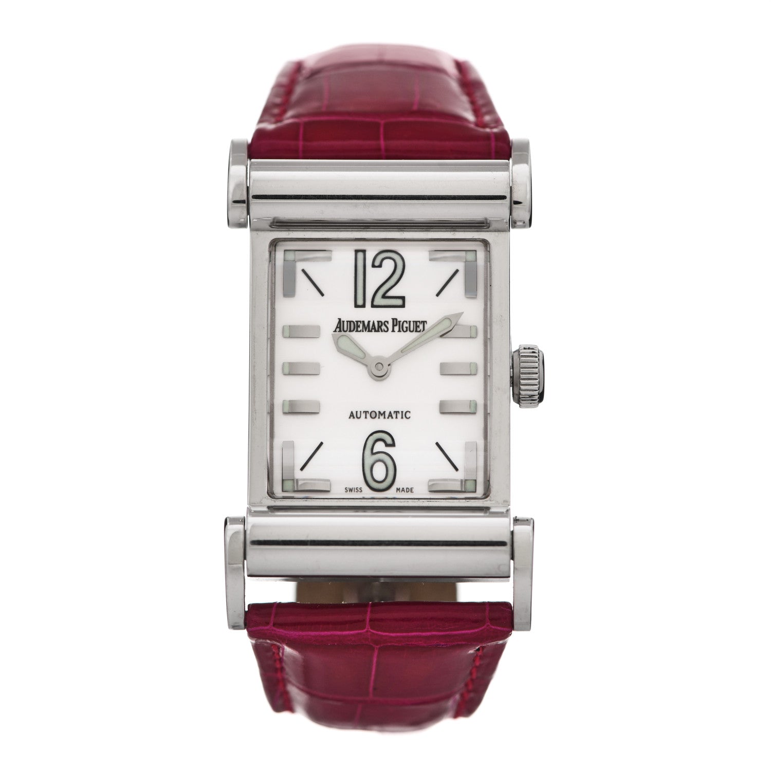 Audemars Piguet 18K White Gold Alligator 24mm Canape Automatic Watch 15091BC 1 of 4