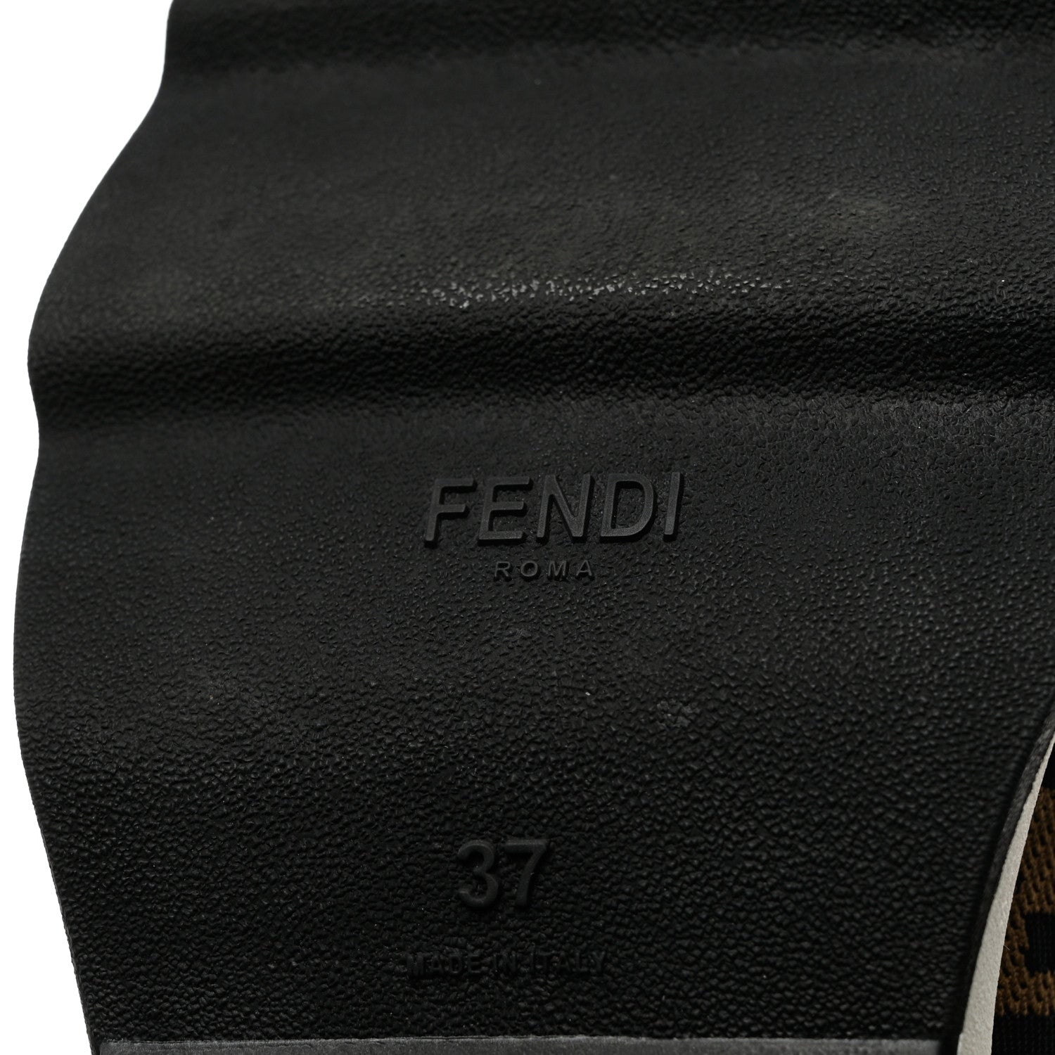 Fendi Stretch Knit Jacquard FF Reloaded Sock Sneakers 37 Tobacco Black 7 of 9