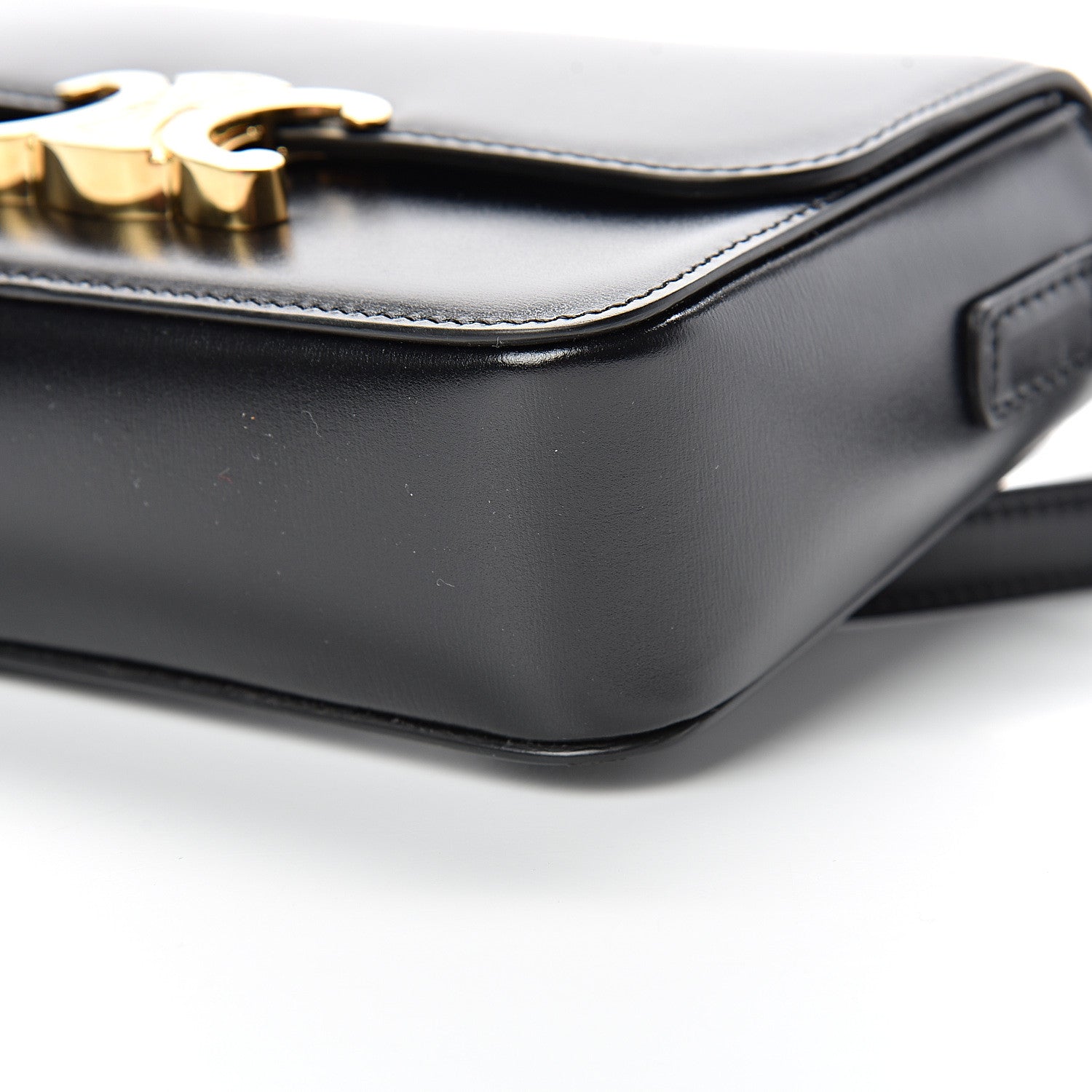 Celine Shiny Calfskin Nano Triomphe Black 10 of 11