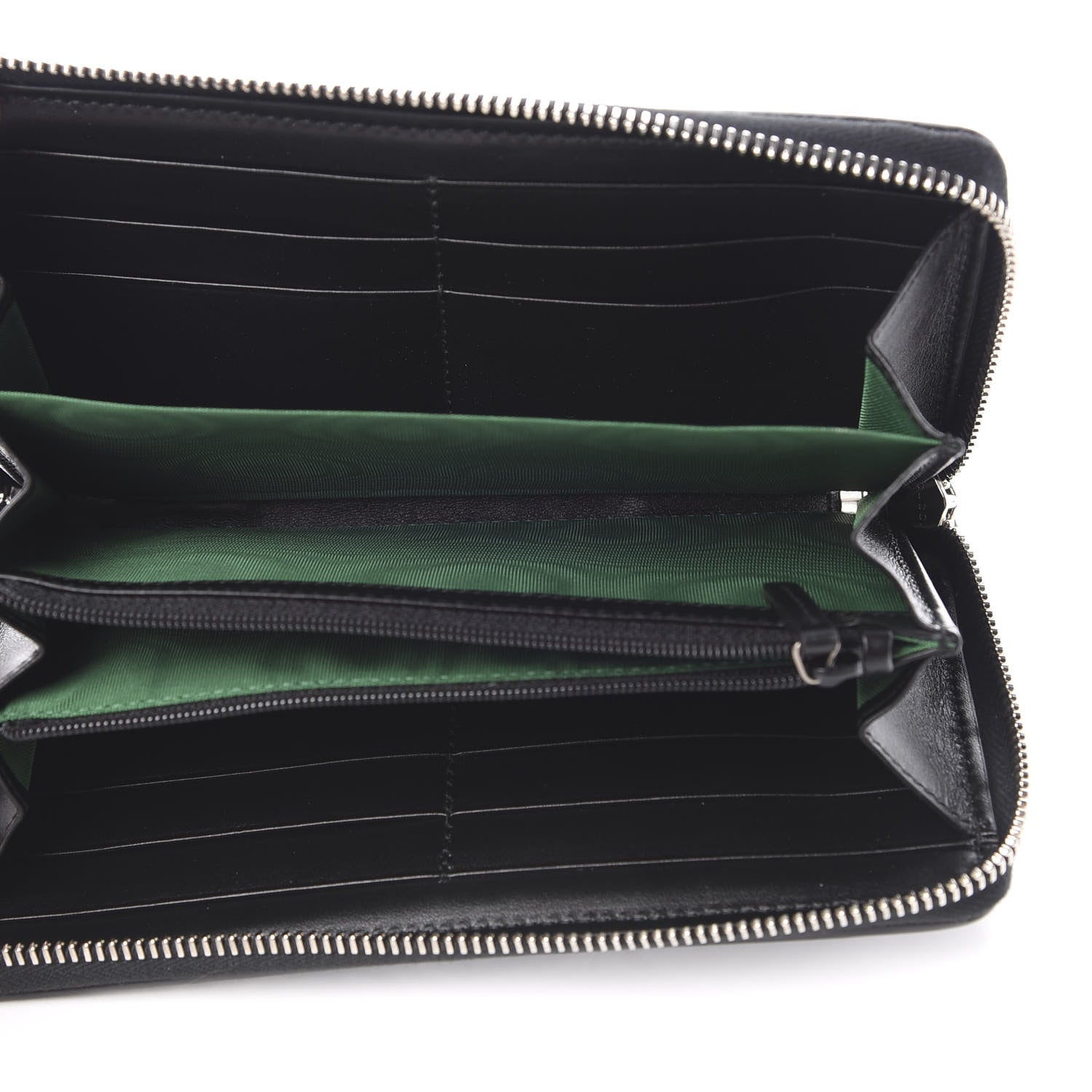 Gucci Calfskin G Rhombus Quilted Zip Around Wallet Black 5 of 7
