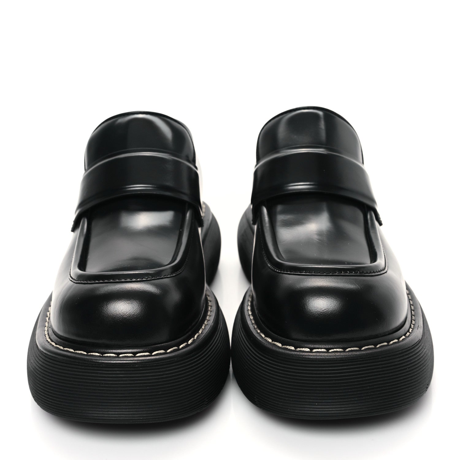 Bottega Veneta Brushed Calfskin Swell Loafers 41 Black 2 of 9