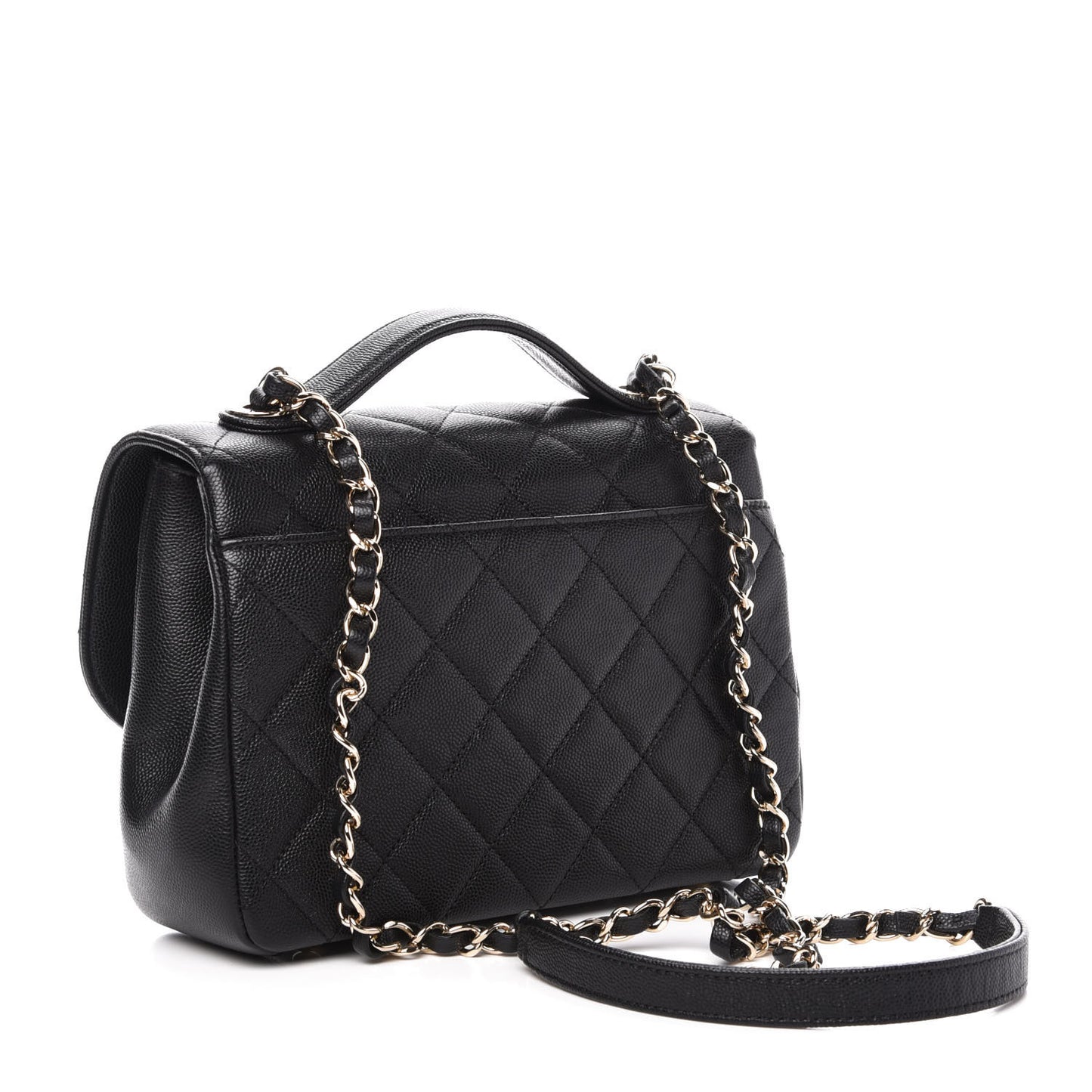 Caviar Quilted Medium Business Affinity Flap Black