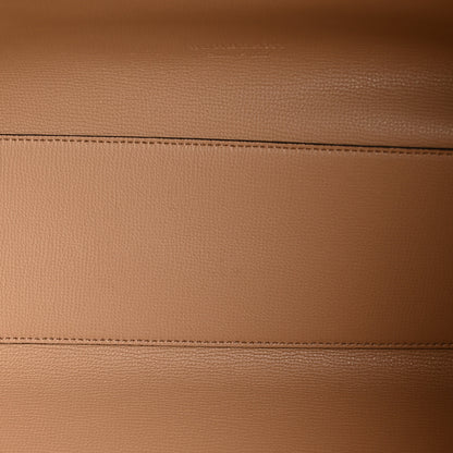 Burberry Grainy Calfskin Haymarket Check Medium Reversible Tote Camel 9 of 20