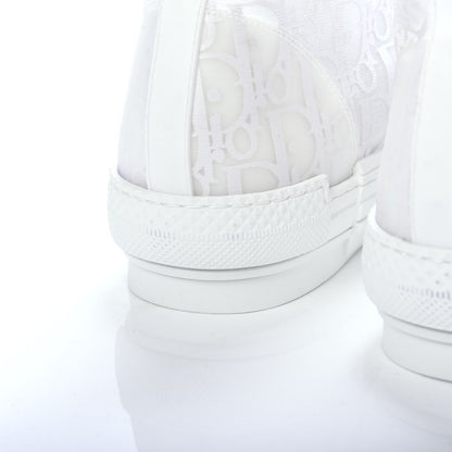 Christian Dior Technical Canvas Oblique Mens B23 High Top Sneakers 40 White 9 of 12