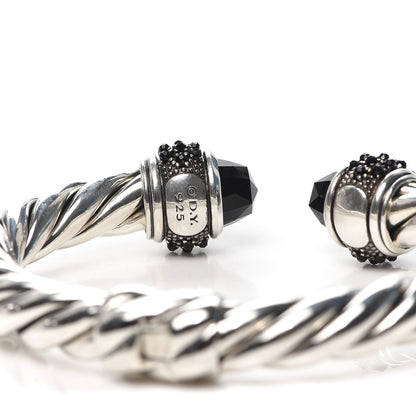 David Yurman Sterling Silver Black Onyx Cable Berries Bracelet 4 of 4