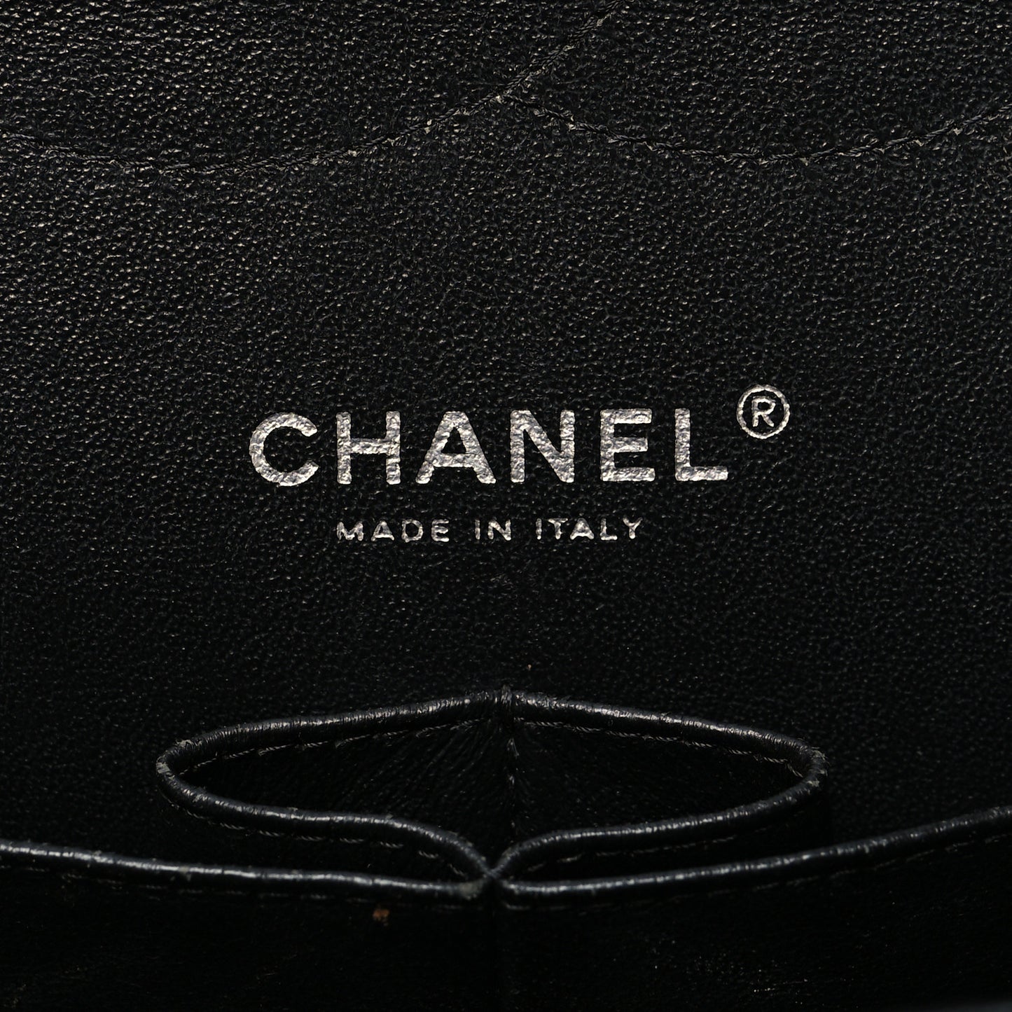 Patent Quilted Jumbo Double Flap Black