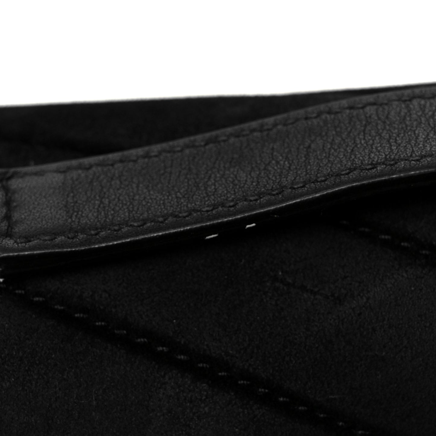 Suede Calfskin Y Quilted Monogram Small Loulou Chain Satchel Black