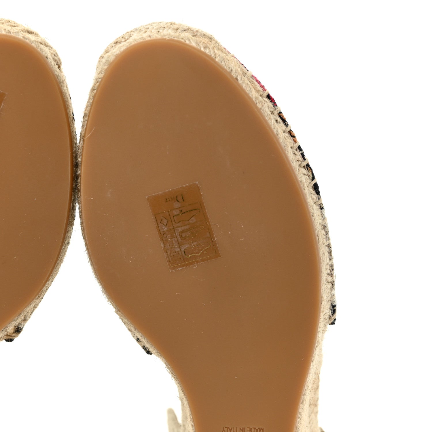 Christian Dior Canvas Mille Fleurs Embroidered Granville Ankle Tie Espadrille 65mm Wedges 40 Multicolor 7 of 10
