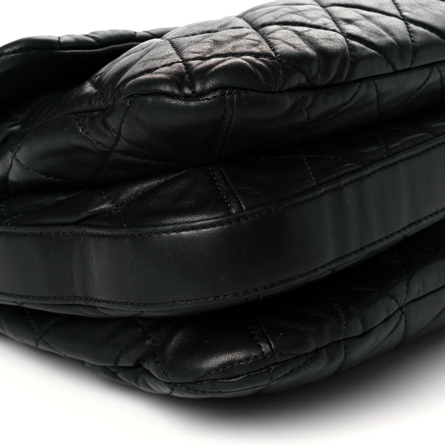 Lambskin Quilted Chanel 3 Maxi Flap Bag Black