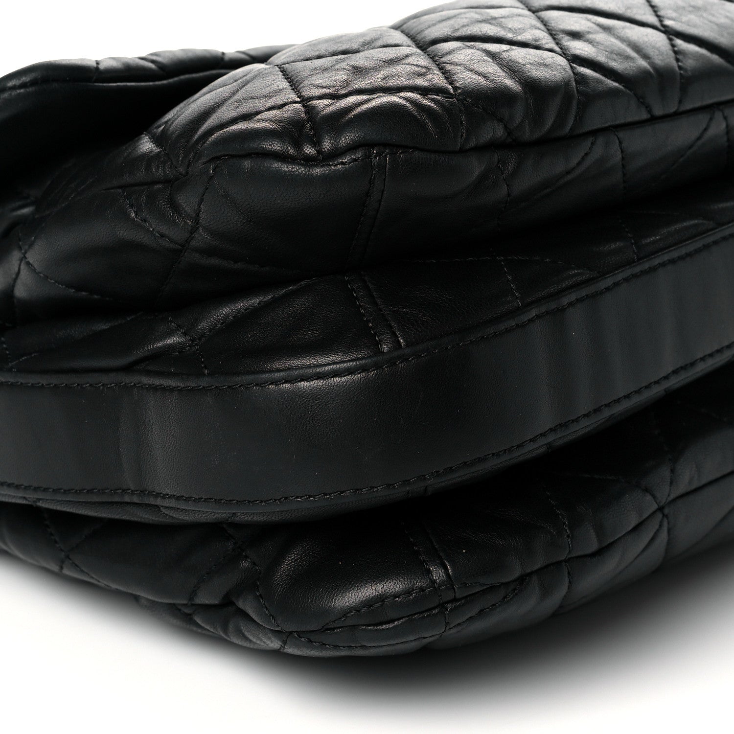 Chanel Lambskin Quilted Chanel 3 Maxi Flap Bag Black 9 of 14
