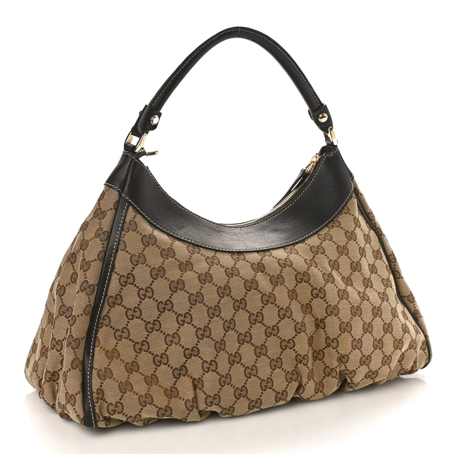 Monogram Large D Gold Hobo Dark Brown