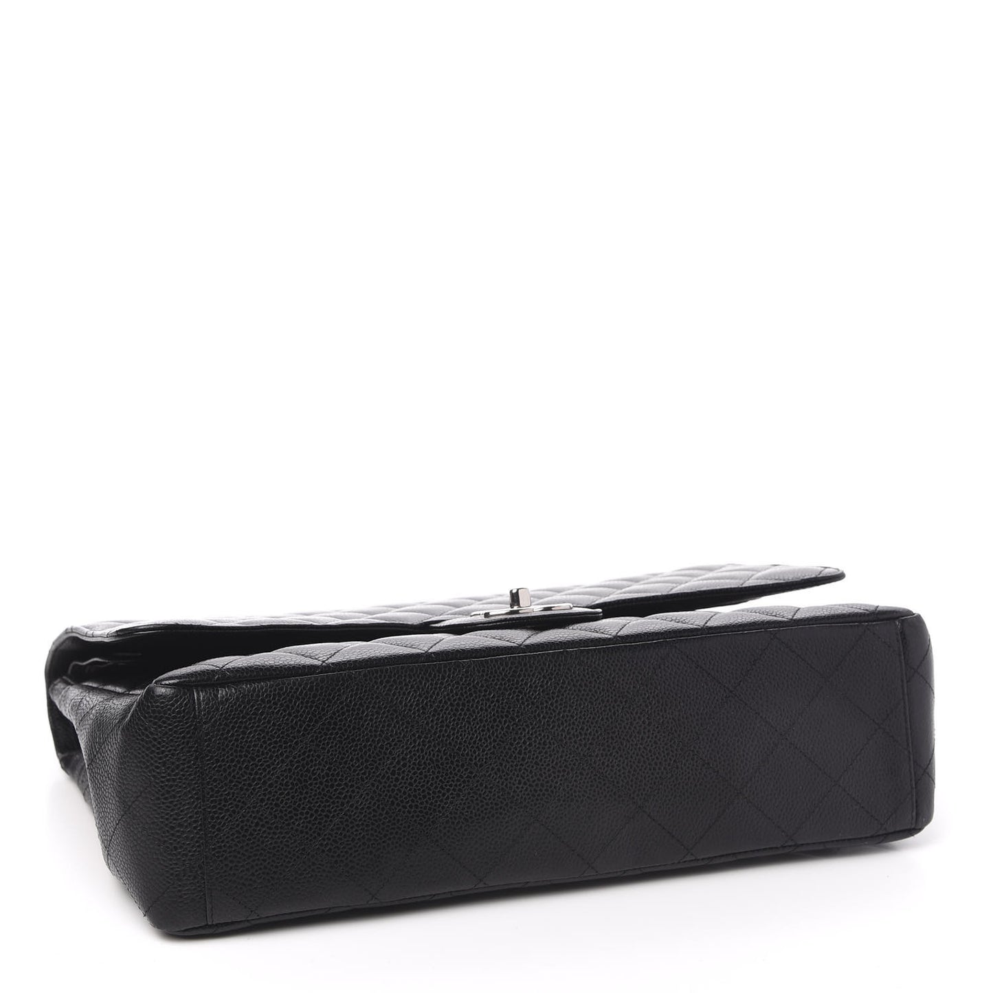 Caviar Quilted Maxi Double Flap Black