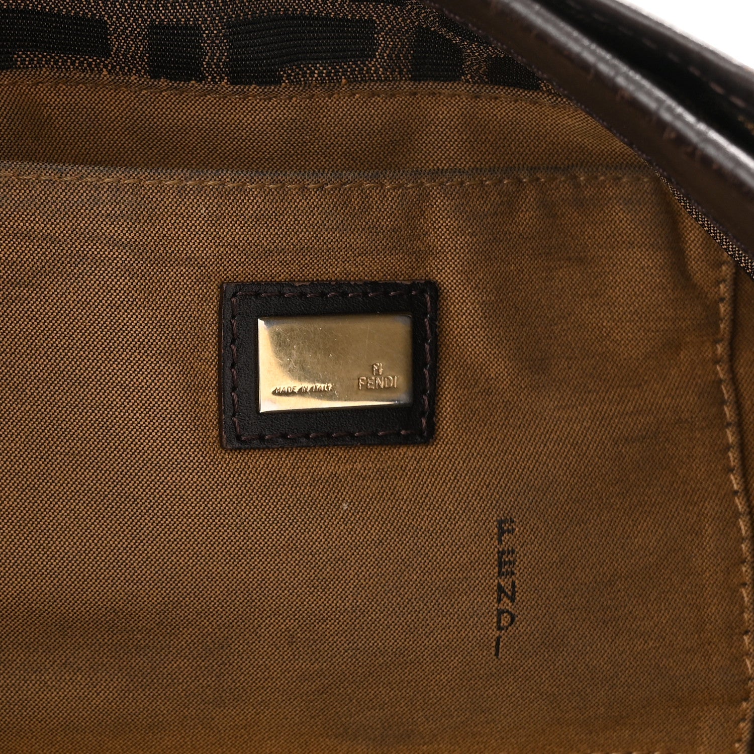 Fendi Zucca Small Chef Shopping Tote Tobacco Moro 6 of 15