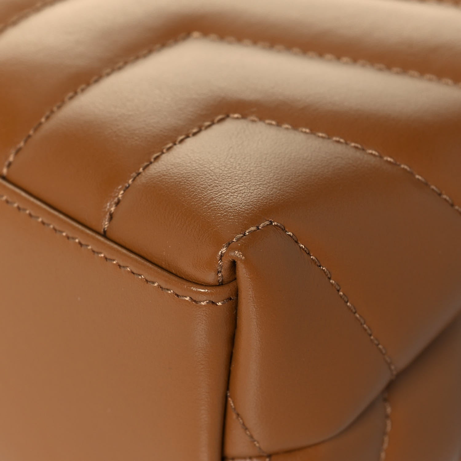 Saint Laurent Calfskin Y Quilted Monogram Small Loulou Chain Satchel Dark Natural 11 of 12