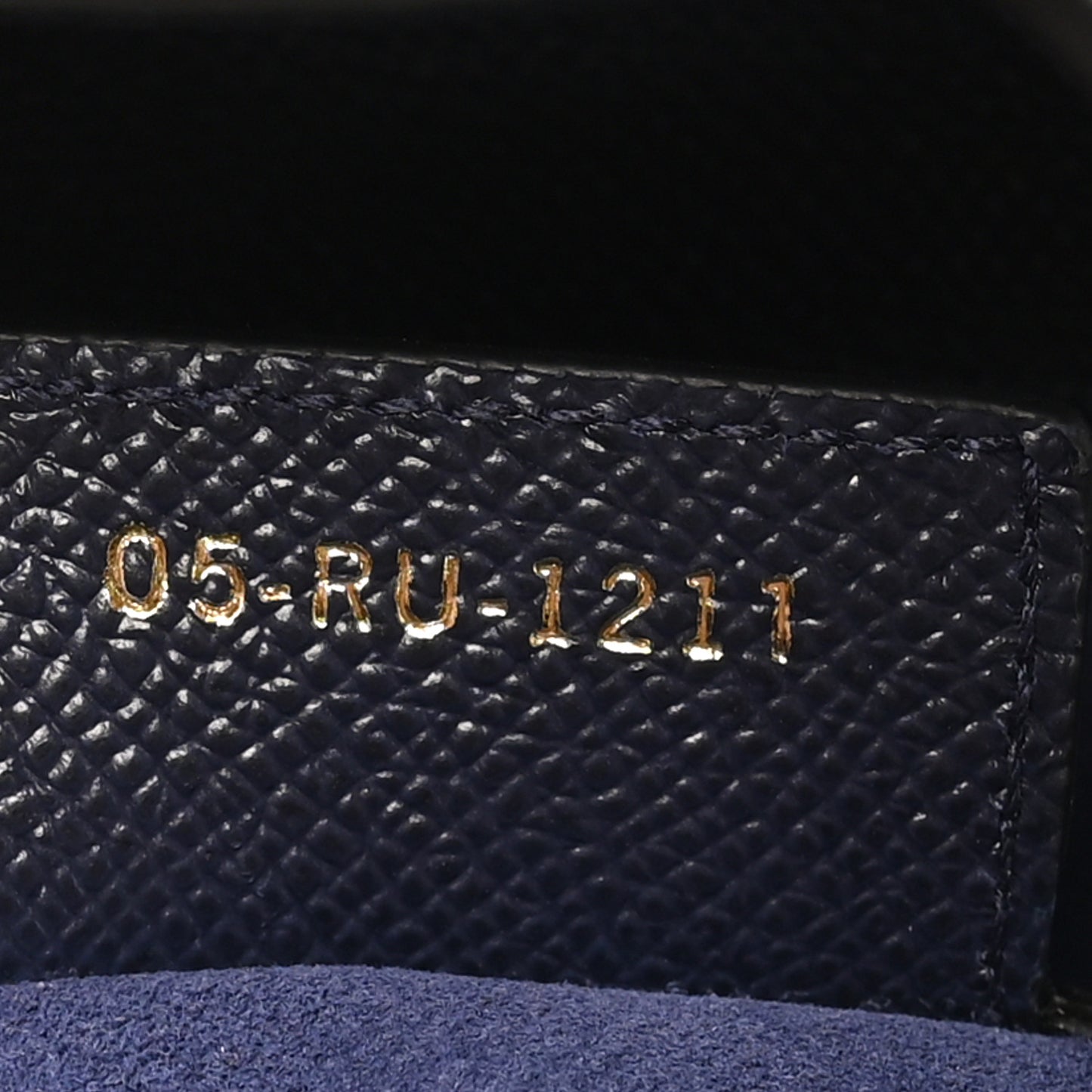 Grained Calfskin Saddle Bag Navy