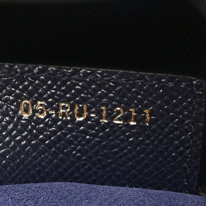 Christian Dior Grained Calfskin Saddle Bag Navy 7 of 10