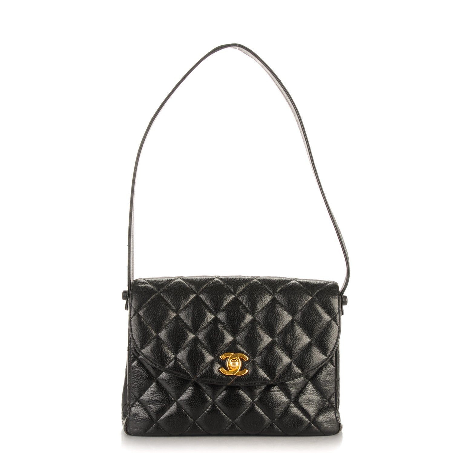Chanel Caviar Flap Shoulder Bag Black 1 of 10