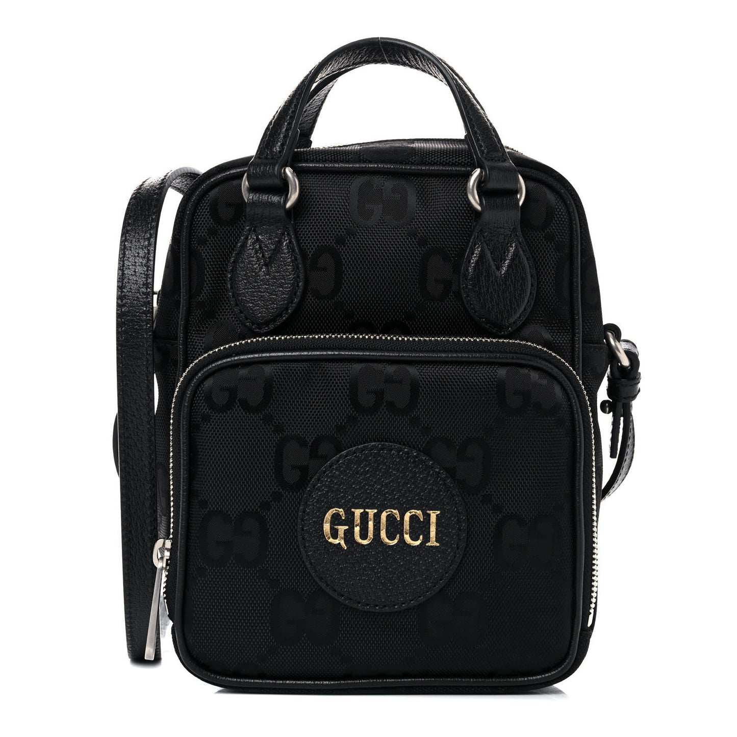 Econyl Nylon Monogram Off The Grid Shoulder Bag Crop Black