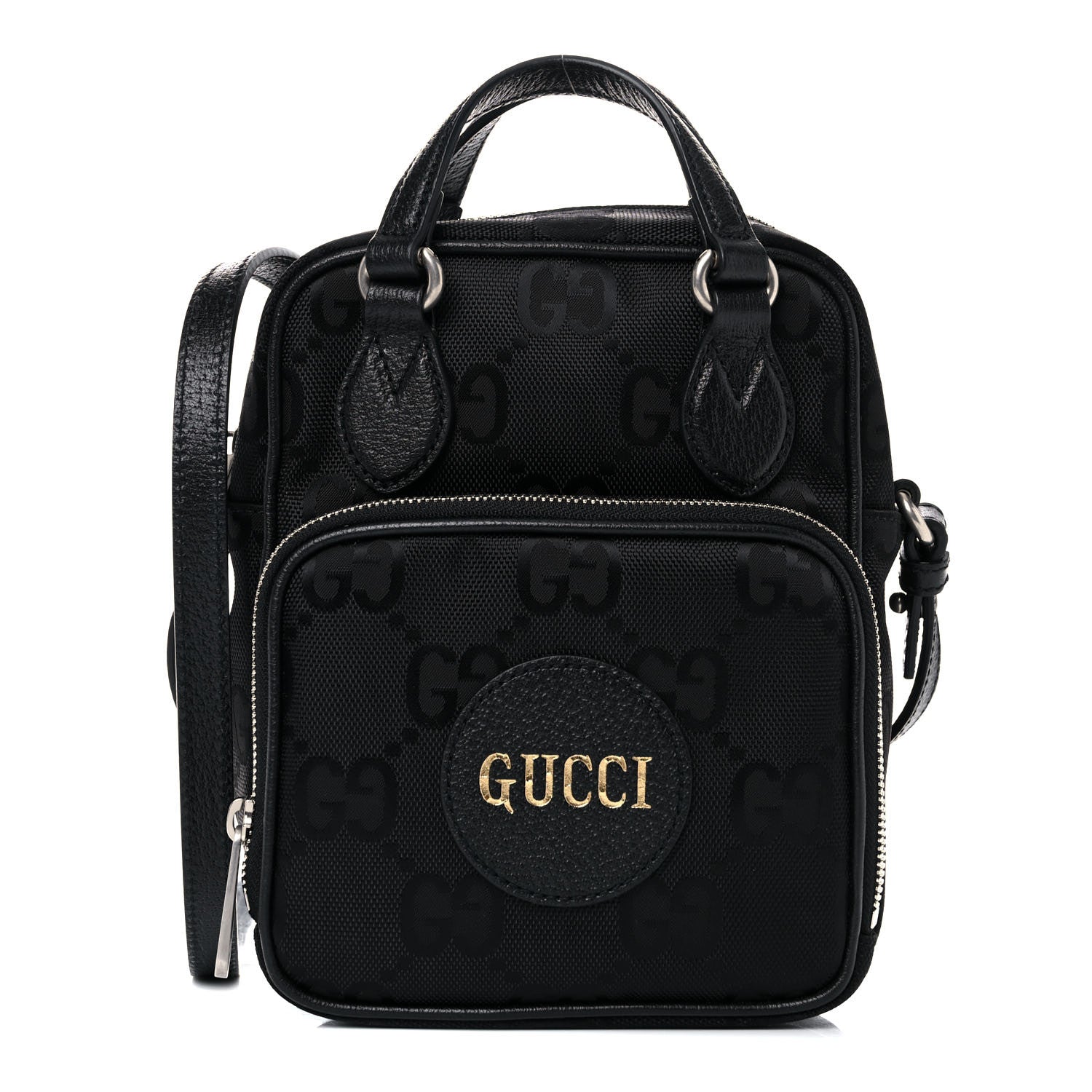 Gucci Econyl Nylon Monogram Off The Grid Shoulder Bag Crop Black 1 of 9