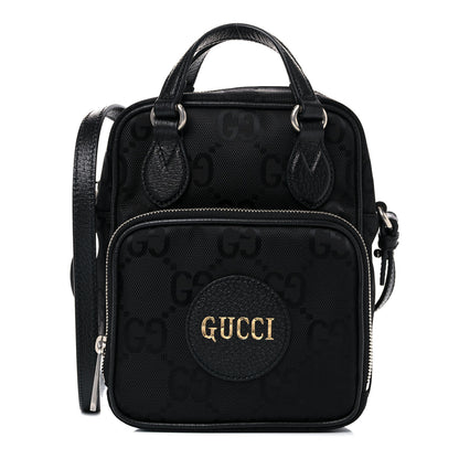 Gucci Econyl Nylon Monogram Off The Grid Shoulder Bag Crop Black 1 of 9