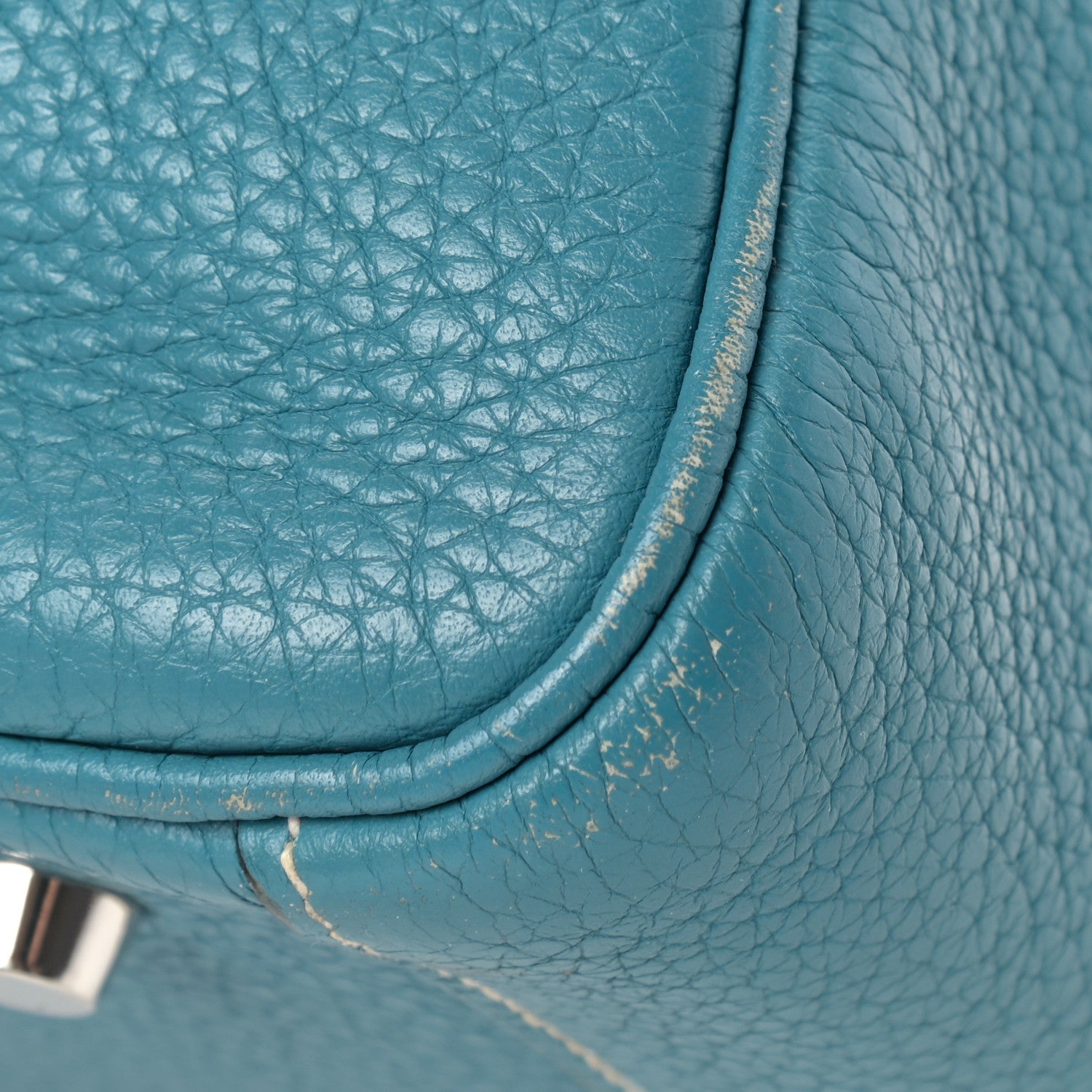 Hermes Taurillon Clemence Lindy 30 Blue Jean 10 of 15