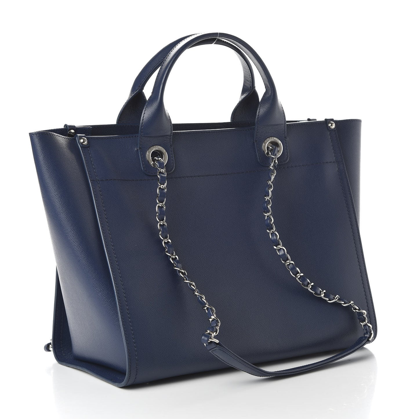 Caviar Small Studded Deauville Tote Navy