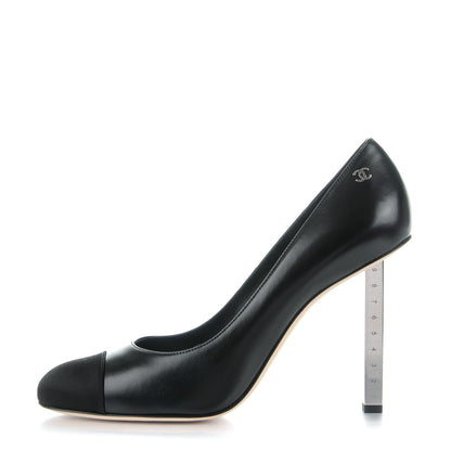 Chanel Lambskin Satin Cap Toe Pumps 41 Black 1 of 7
