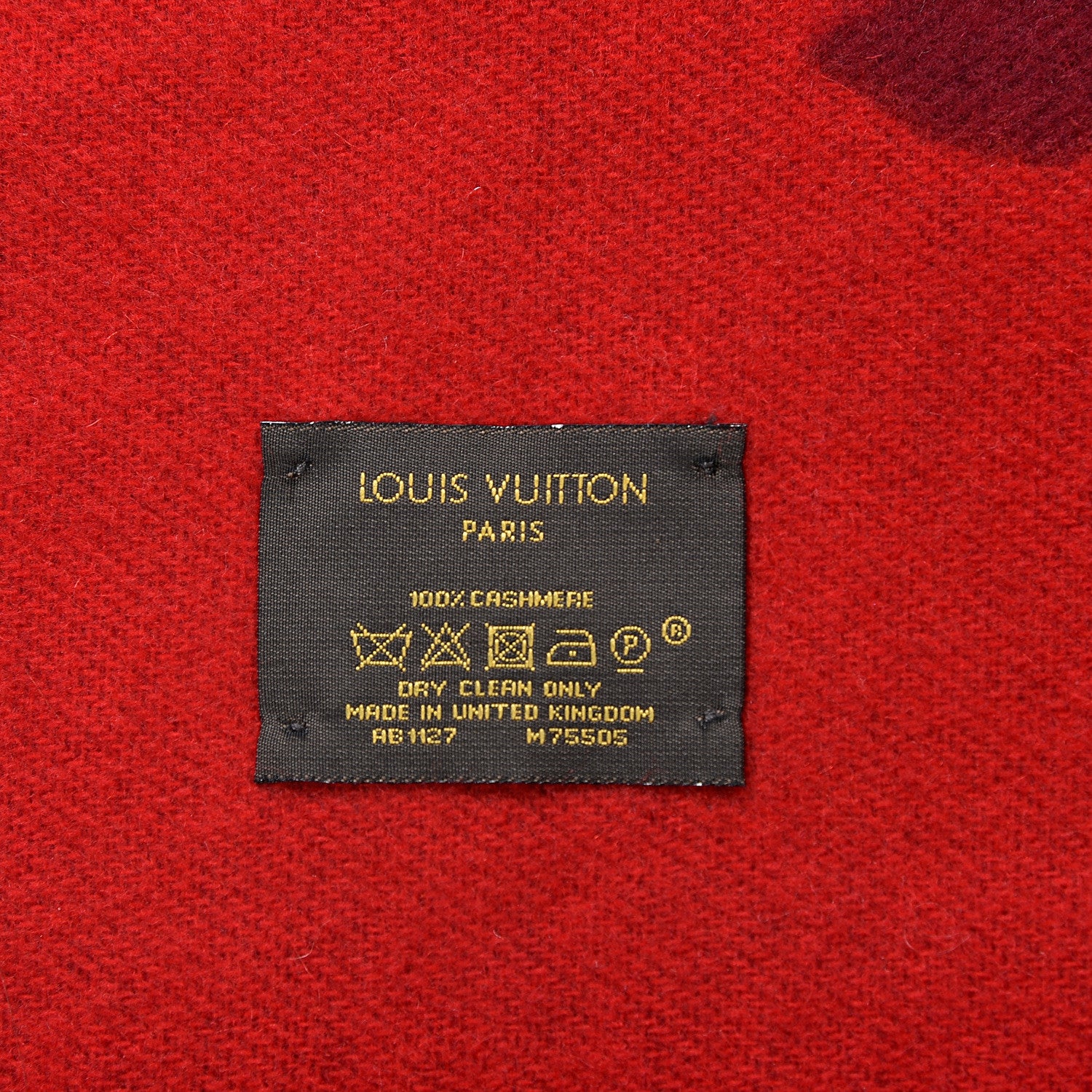 Louis Vuitton Cashmere Monogram Reykjavik Scarf Cherry 4 of 4
