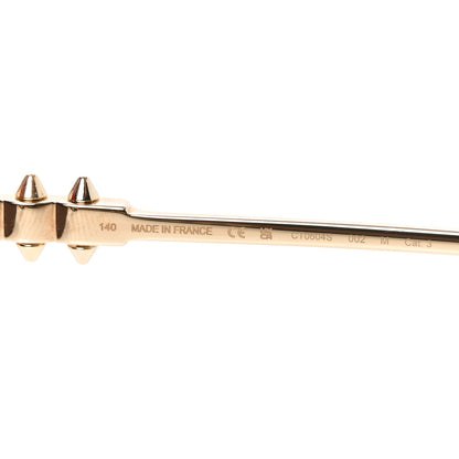 Cartier Clash De Cartier Rectangular Sunglasses Smoke Gold 6 of 7