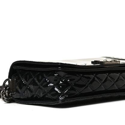 Chanel Patent New Medium Boy Reverso Flap Black 8 of 15