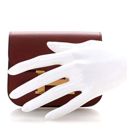 Hermes Evercolor Constance Slim Wallet Rouge H 2 of 9