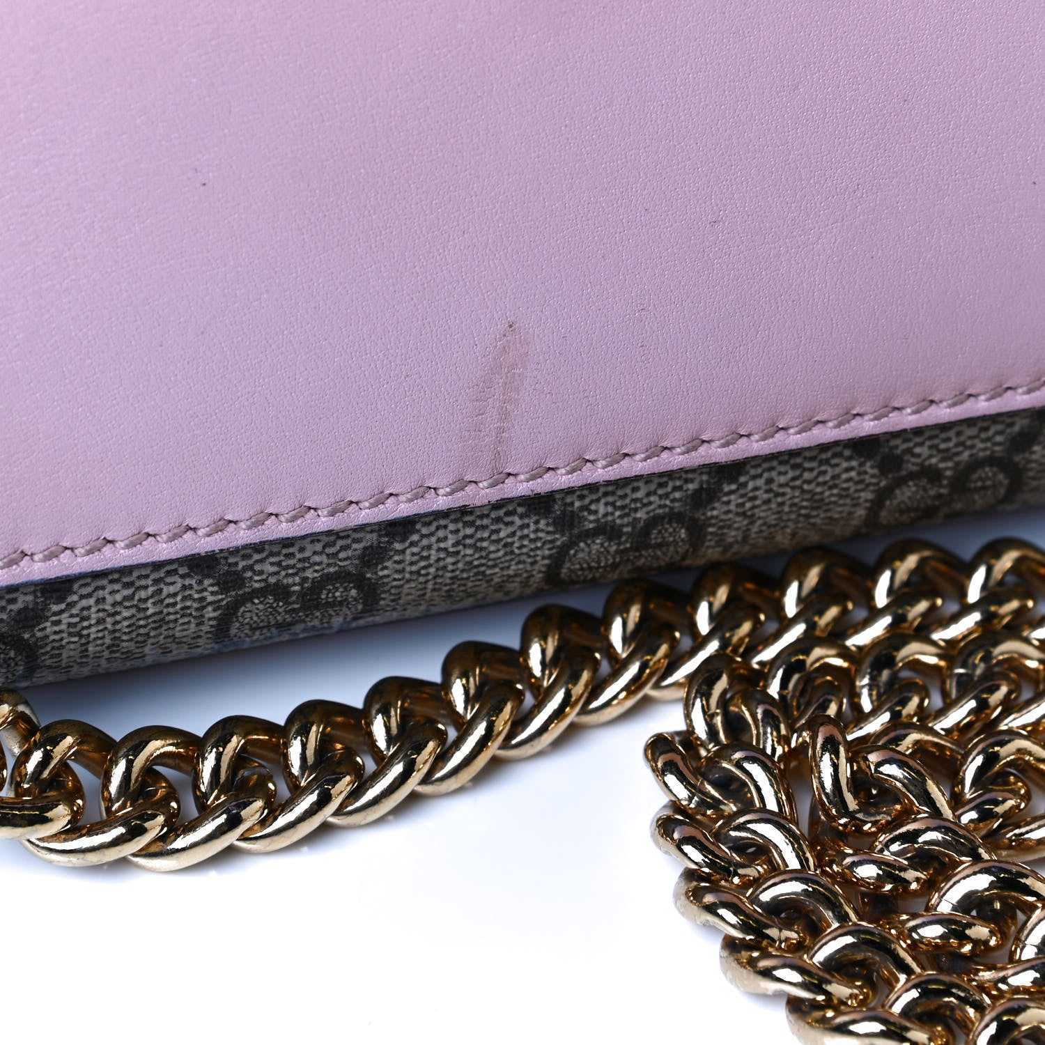 Gucci GG Supreme Monogram Calfskin Medium Padlock Shoulder Bag Beige Perfect Pink 13 of 19