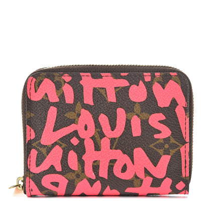 Louis Vuitton Monogram Graffiti Zippy Coin Purse Fuchsia 1 of 8