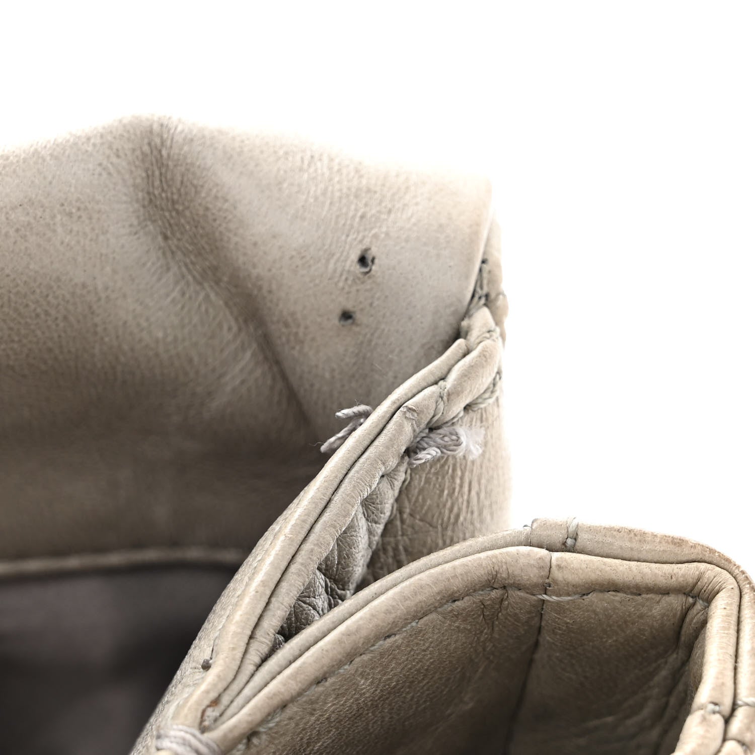 Chanel Lambskin Quilted Jumbo Chanel 3 Flap Light Grey 14 of 22
