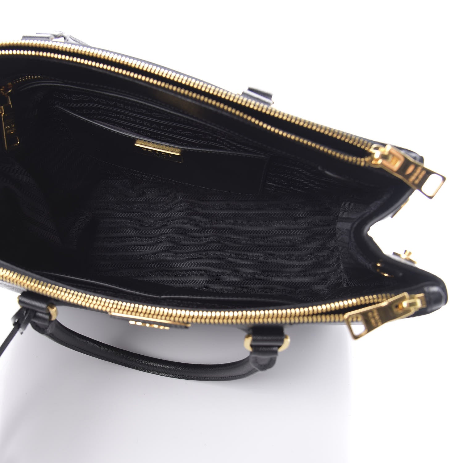 Prada Saffiano Medium Galleria Double Zip Tote Black 6 of 13